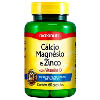 Cálcio, Magnésio e Zinco 600mg 60 cápsulas - Maxinutri em Oferta na Shopee