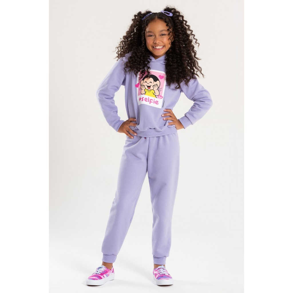 Conjunto Feminino Infantil Magali Amável - Turma da Mônica em Oferta na Shopee