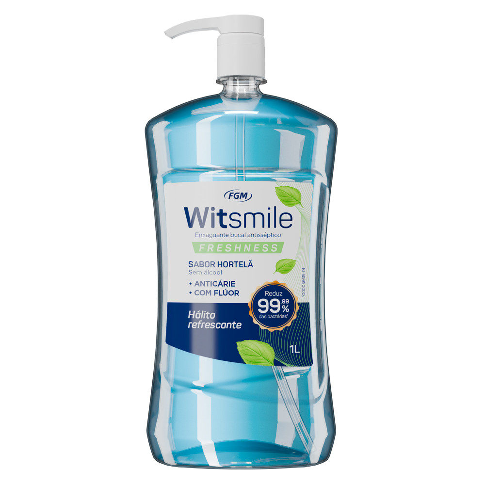 Enxaguante Witsmile Freshness Fgm 1l Antisséptico Sem Álcool