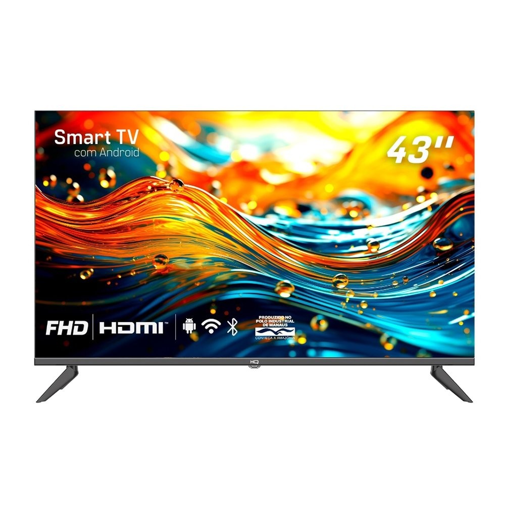 Smart Tv Lcd LED 43" Hq Hqs43nkhm Fhd - com Wi-Fi, 3 Hdmi, 2 Usb, 60Hz, Preto — R$ 1.559,00 em Shopee, 12% OFF