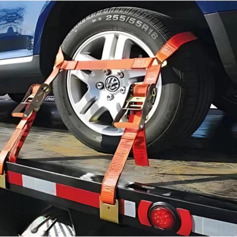 Cinta Amarração com Catraca 2,5M Fixação de Cargas Kit 2 Unidades Caminhão Carros Funcional