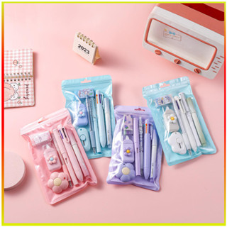 Conjunto De Papelaria 7 Em 1 Fita Corretiva De Presente De Volta Às Aulas , Caneta , Borracha , Etc . em Oferta na Shopee