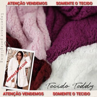 TECIDO PELE DE CARNEIRO "SHERPA", TEDDY (1m x1,50m) melhor preço,várias cores! em Oferta na Shopee