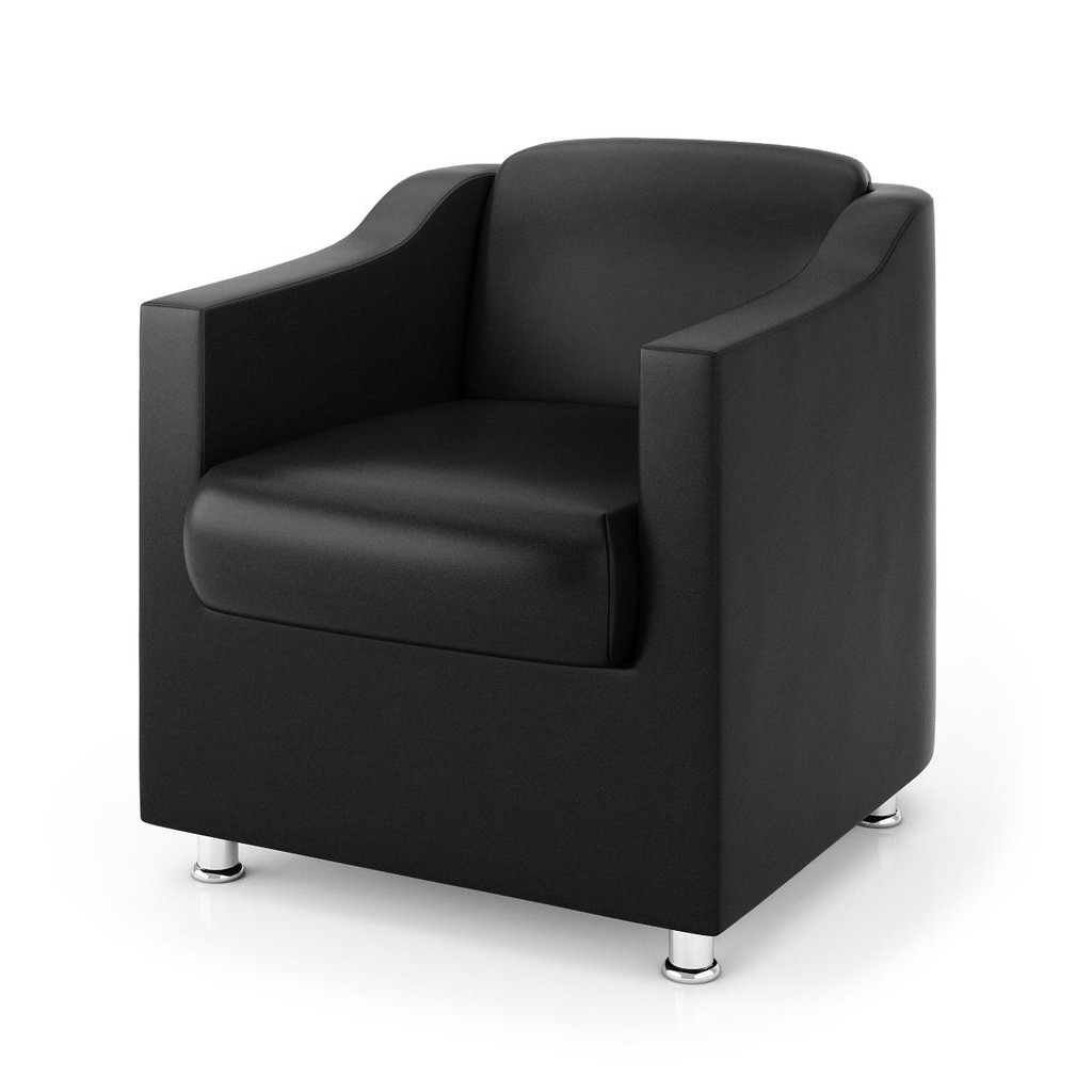 Poltrona Courino Preto Consultorio Recepção – Balaqui em Oferta na Shopee