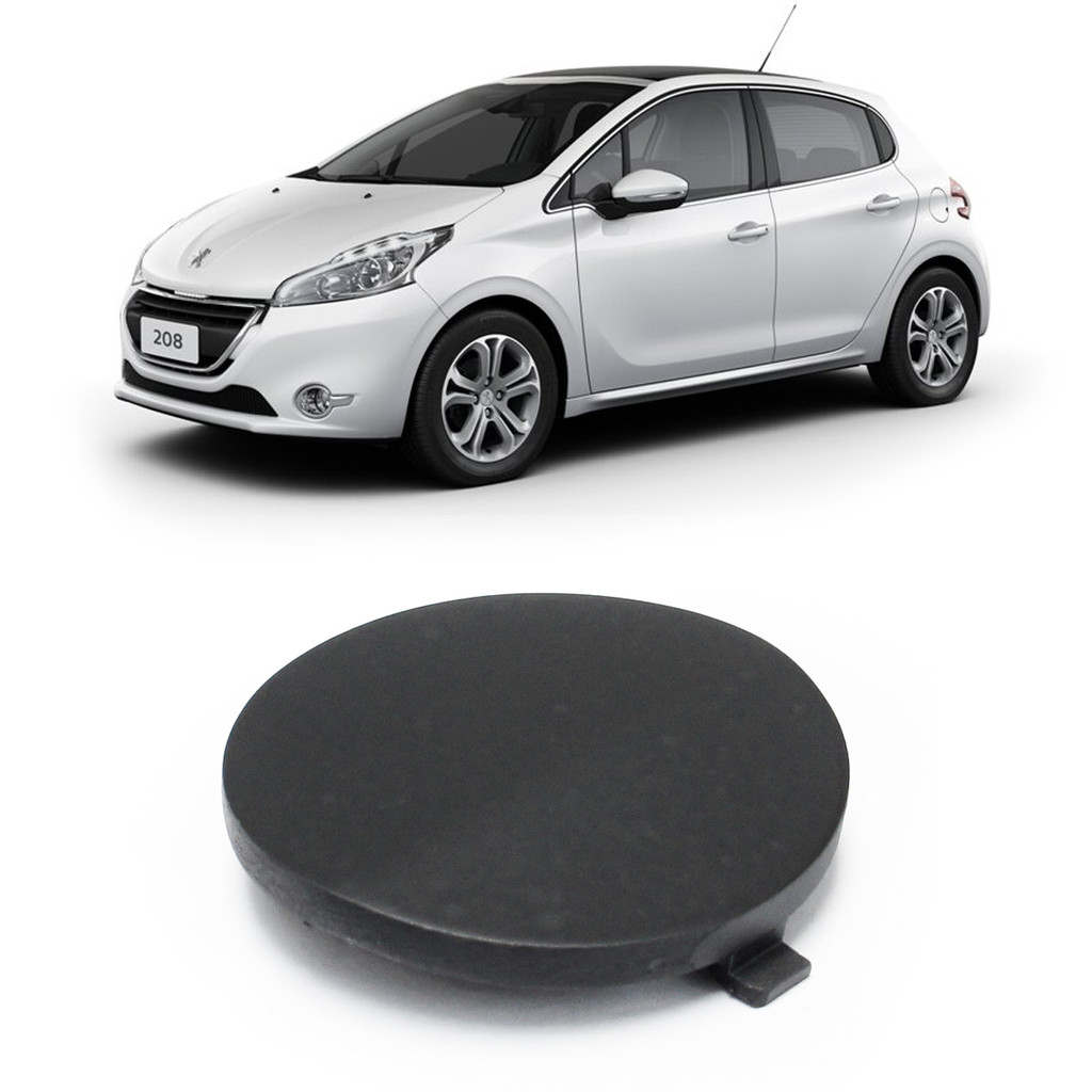 Tampa Reboque Guincho Traseiro  Peugeot 208 2013 2014 2015 2016 2017 2018 Tampa Capa Para-choque