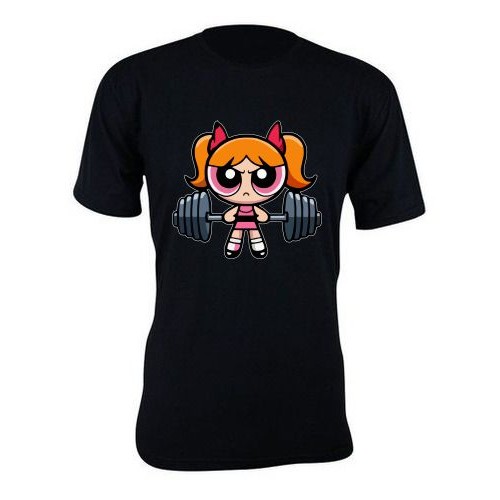 Camiseta camisa estampa Academia malhação fitness gym florzinha as meninas super poderosas basica
