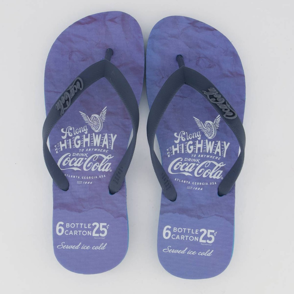 Chinelo Coca Cola Paper Marinho - Women Shoes