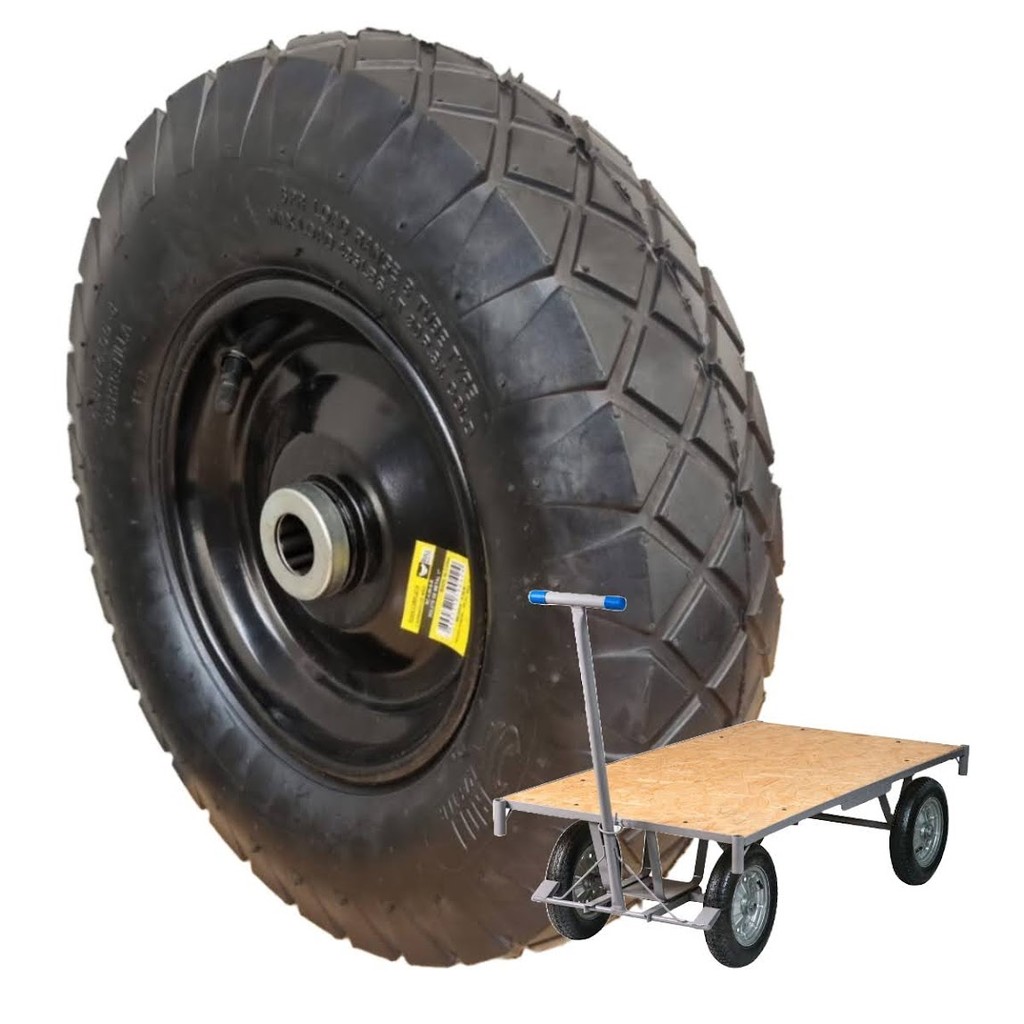 Roda Completa C/rolete E Camara 4.00-8 P/girica Plataforma