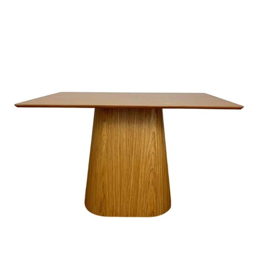 Mesa De Jantar Cone Retangular 150x80 Cm Tampo Freijó Base Freijó Cor Marrom em Oferta na Shopee