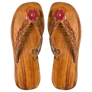 Chinela Sandália Couro Artesanal Rasteira Feminina Lepe Nordestina Color KLOPR em Oferta na Shopee