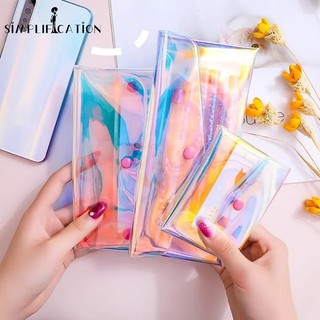 Saco de correio laser de moda PVC transparente feminino menina/Batom carteira multiuso chave cosmética