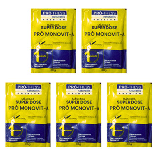 Kit 5x Sachê Super Dose Máscara Monovin Fortalecimento e Restauração Capilar em Oferta na Shopee