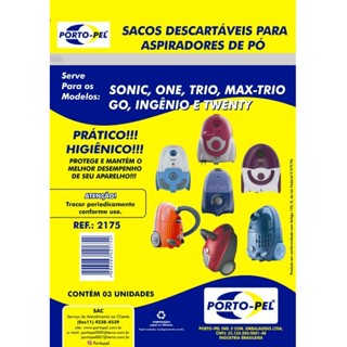 Kit 3 Sacos Aspirador de Pó Electrolux - One Max Trio Go Ingenio Twenty Sonic (2175) em Oferta na Shopee