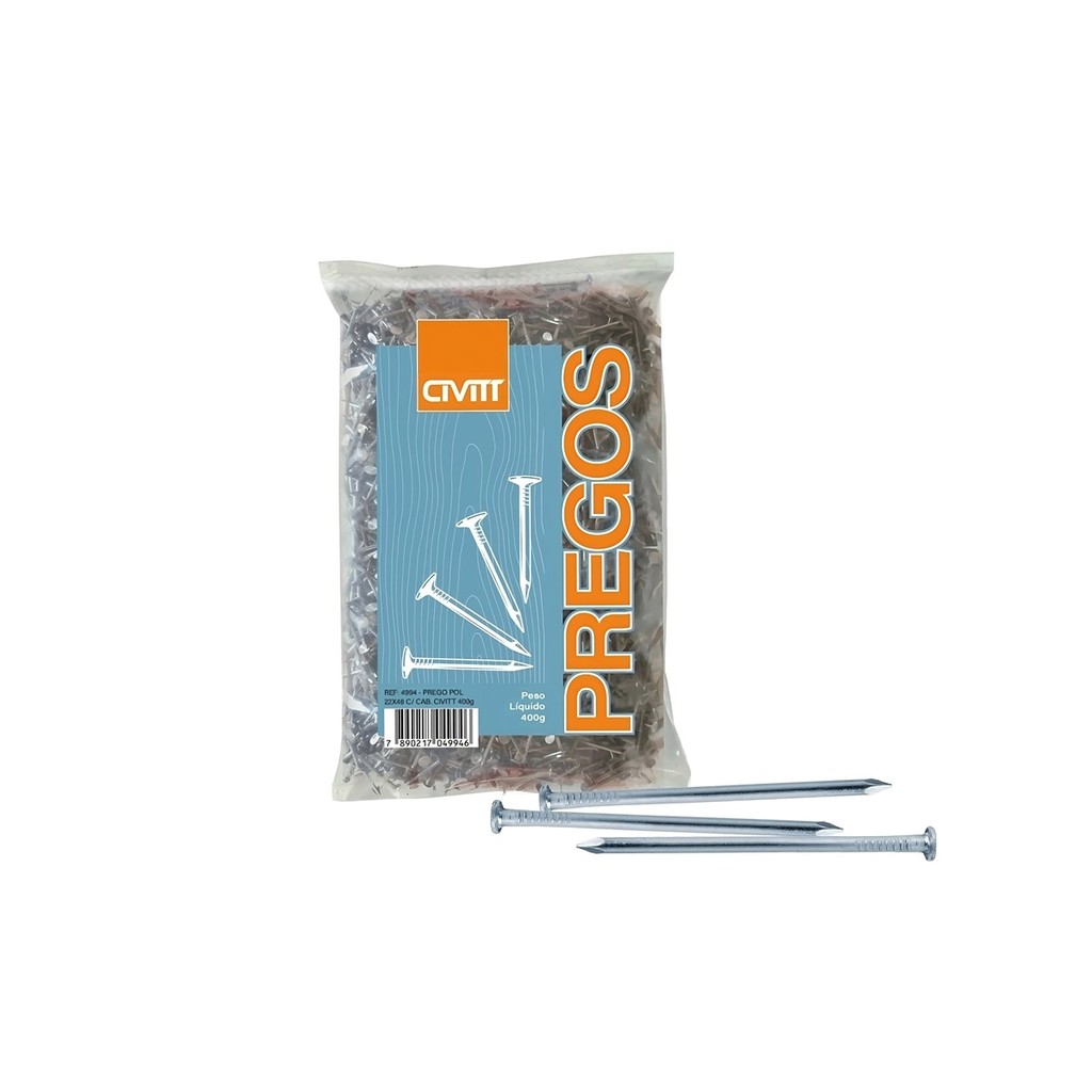 Prego 13x18 Com Cabeca Polido 400g Civitt