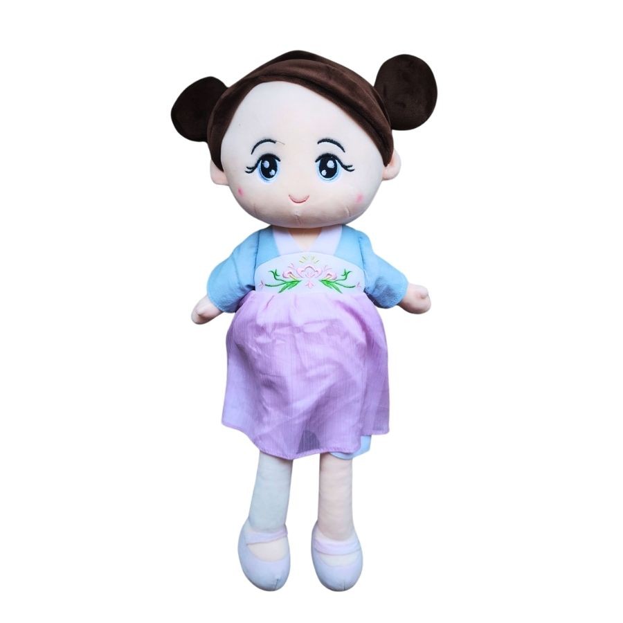 Boneca De Pelúcia Com Kimono - Azul - 56cm - 1 unidade - Rizzo