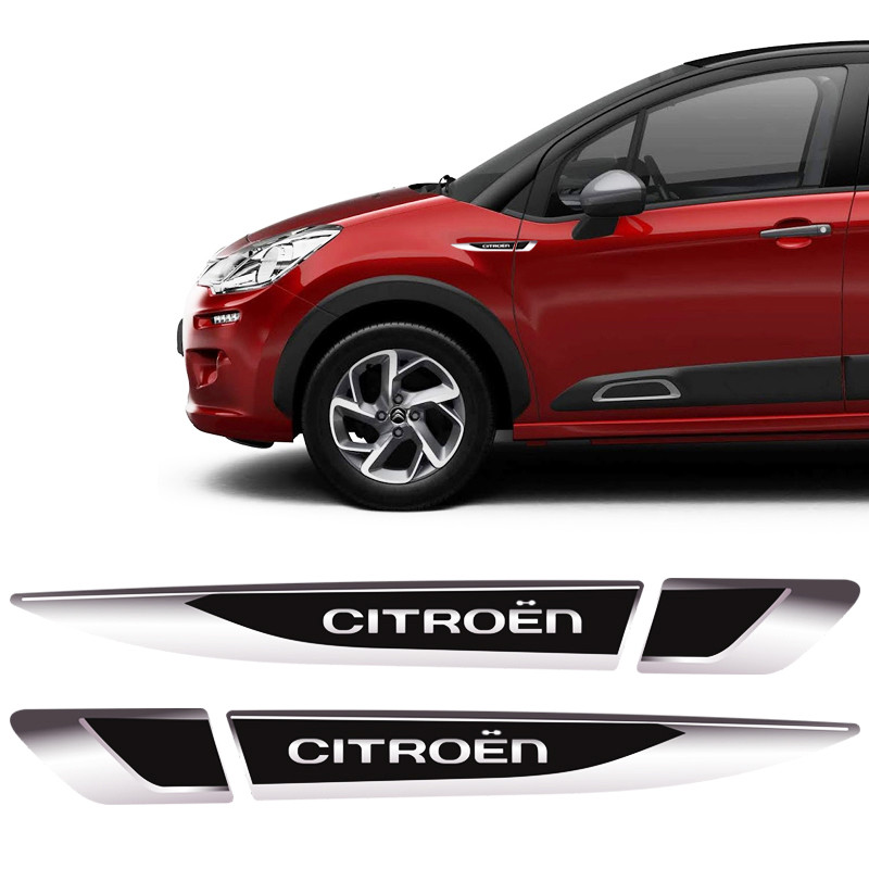 Adesivo Aplique Lateral Citroen Emblema Resinado Para-Lama em Oferta na Shopee