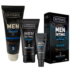 Kit Depilação Depimiel Masculino Men Corpo + Partes Íntimas