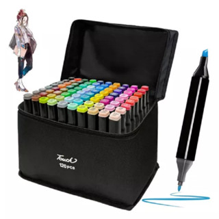 Conjunto com 120 Peças Canetas Marcadores Artísticos Cores Vibrantes Pronta Entrega em Oferta na Shopee