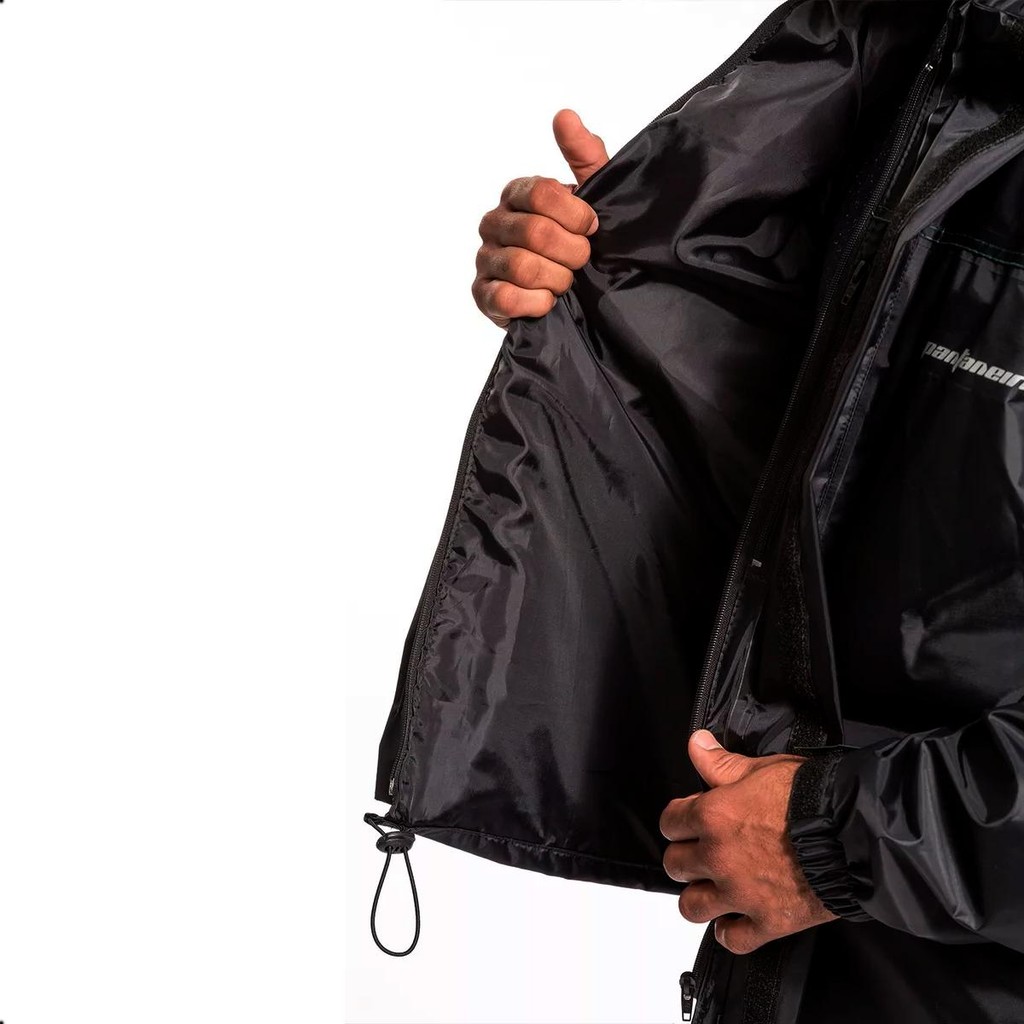Conjunto Capa de Chuva Pantaneiro C/forro masculina M Preta