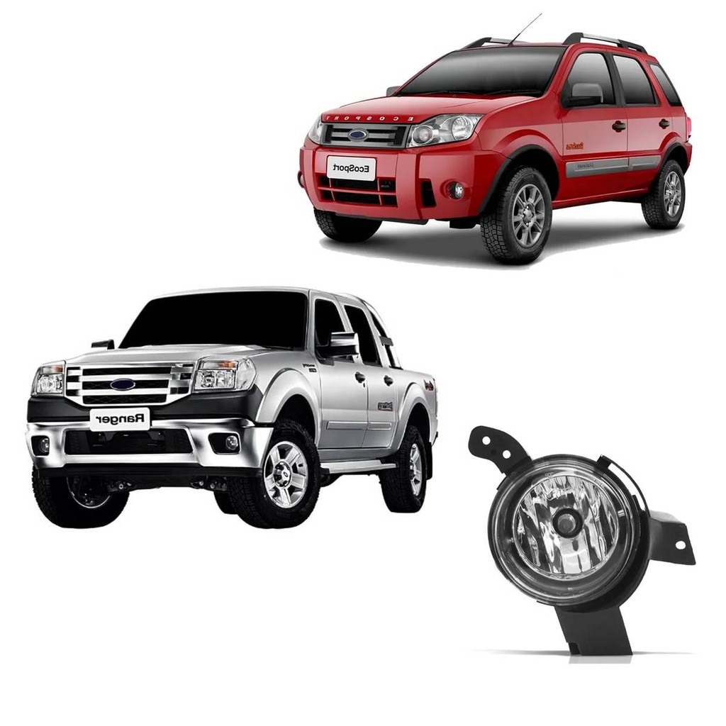 Farol Auxiliar Vidro Ecosport E Ranger 2008 2009 2010 2011 Lado Esquerdo