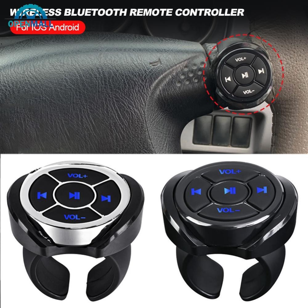 OPENMALL Carro Sem Fio Bluetooth Botão De Mídia Controle Remoto Motocicleta Bicicleta Volante MP3 Música Jogar Para IOS em Oferta na Shopee