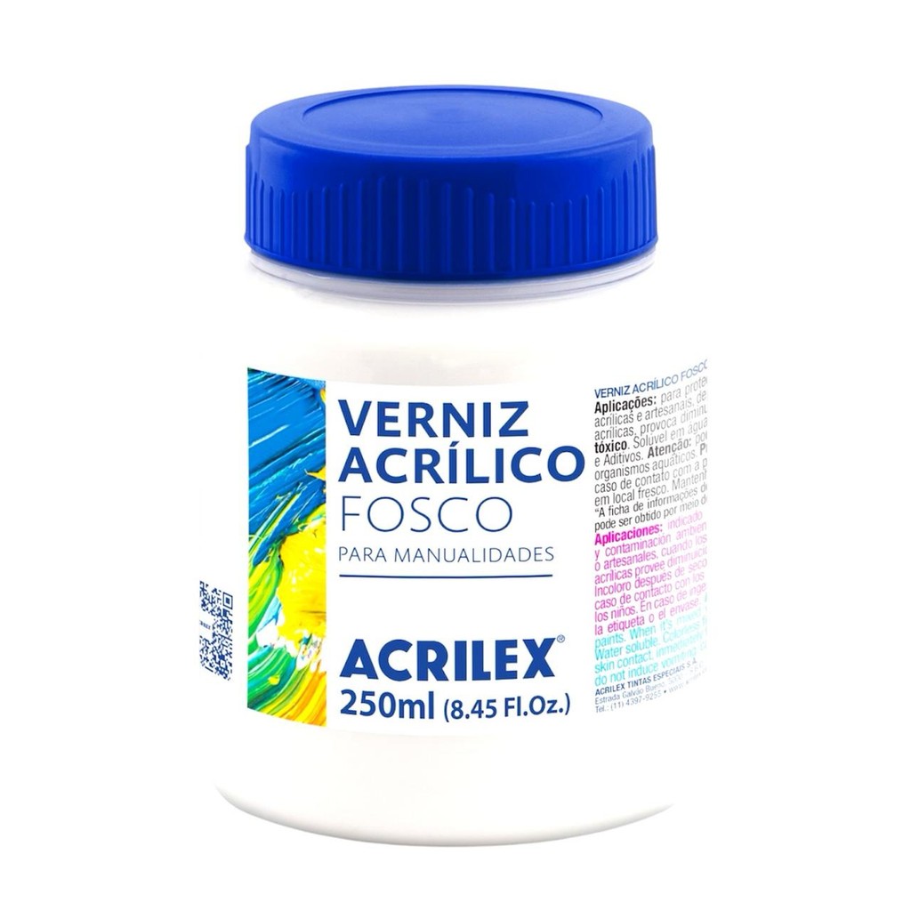 VERNIZ ACRÍLICO FOSCO PARA MANUALIDADES 250ML - ACRILEX