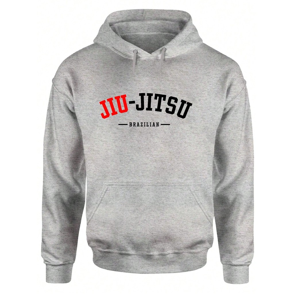 Moletom Jiu Jitsu BJJ Oss Luta Esporte Arte Bolso Canguru Com Capuz Academia Shopping Lazer - Envio Imediato