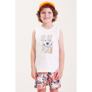 Bermuda Infantil Menino Estampado Elian Laranja em Oferta na Shopee