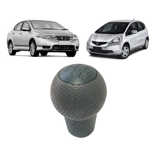 Bola Manopla Câmbio City Fit Lx 2003 A 2014 - Cinza