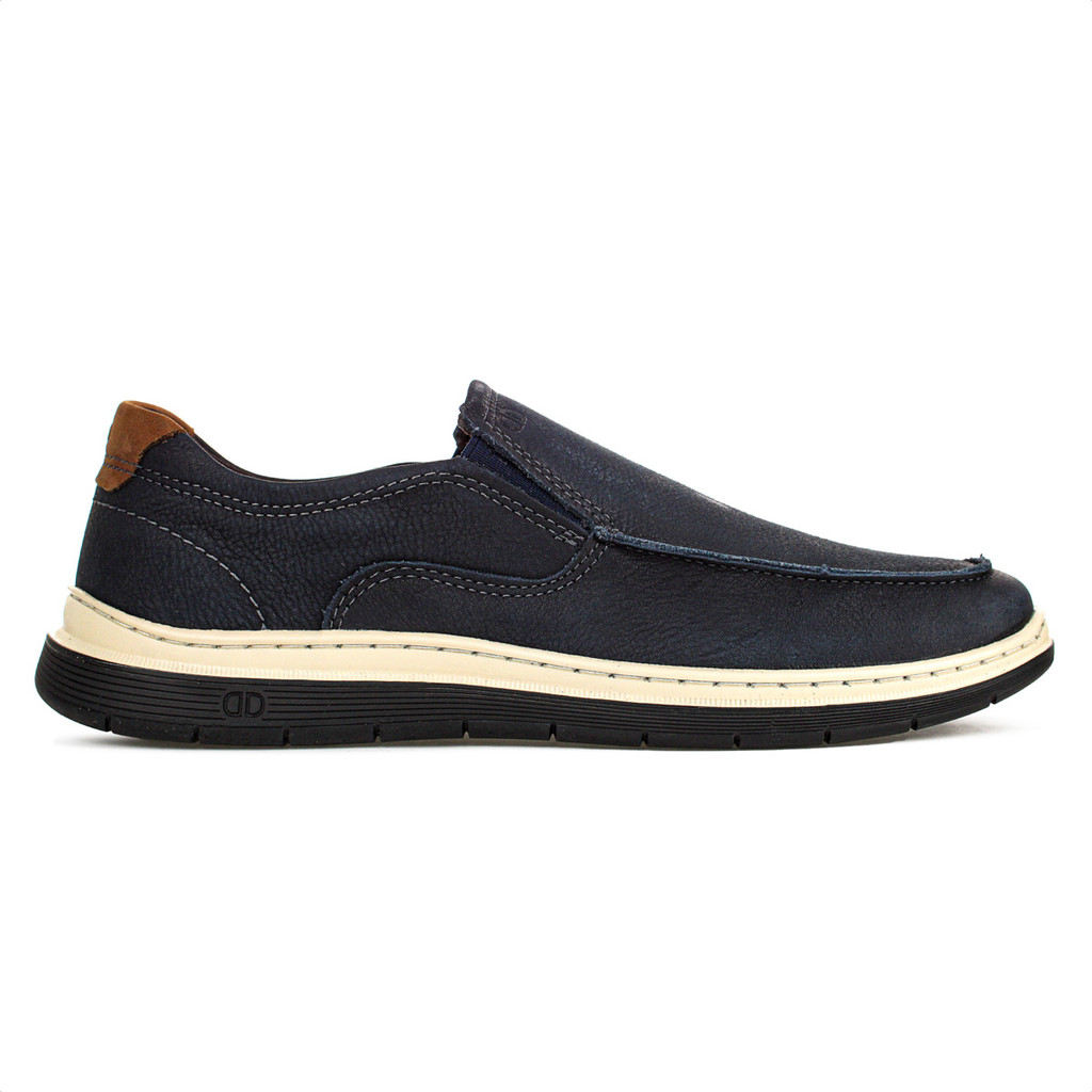 Mocassim Democrata Leave Lince Azul Marinho - Masculino