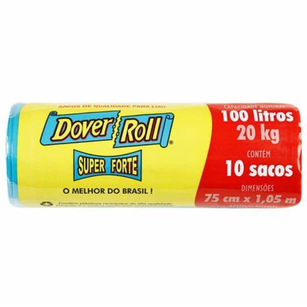 Dover Roll Saco P/ Lixo Super Forte Azul Rolo 100L