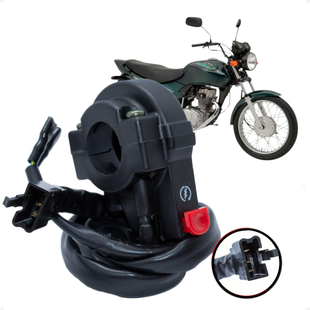 Punho Interruptor Partida Para Titan Cg 125 Es 2000 2001 2002 2003 2004 Honda Da Cg 125 Es