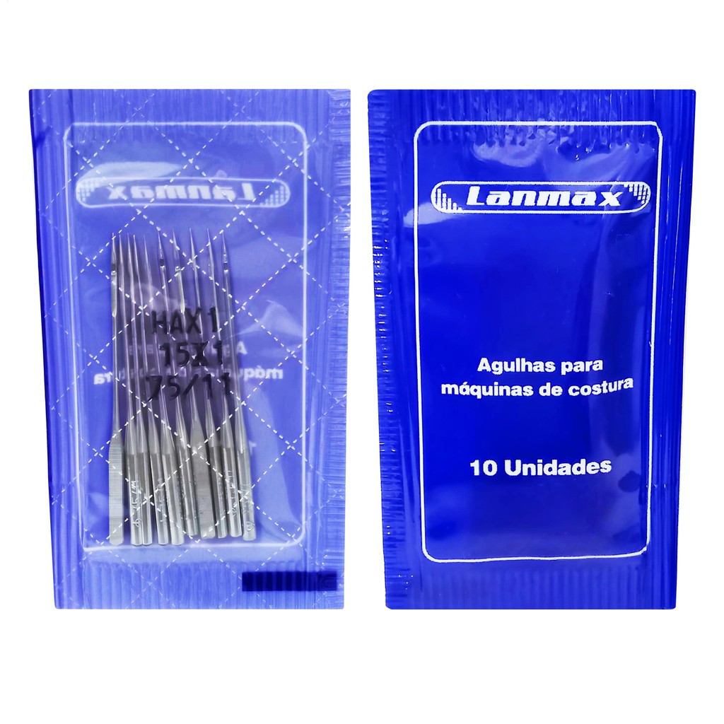 20 Uni Agulha p/ Máquina de Costura Doméstica Singer Elgin