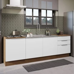 Armário de Cozinha Compacta 240cm Stella Madesa 01