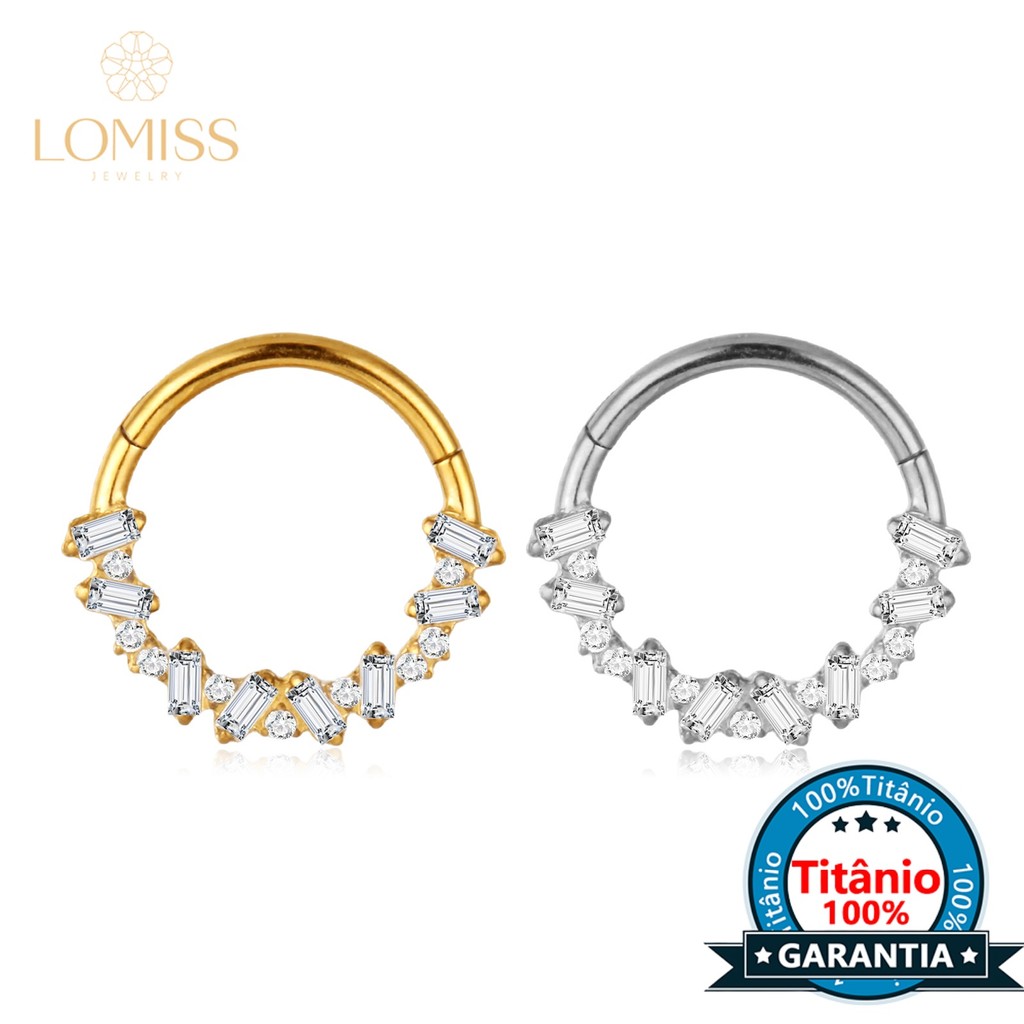 Piercing Argola Septril Rook Conch Nariz Titânio Zircônia Cravejada em Oferta na Shopee