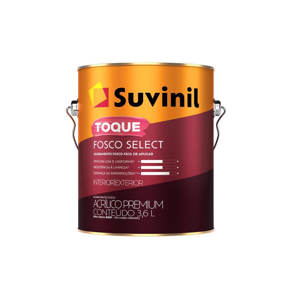 Tinta Toque Fosco Select Cores Básicas 3,6L Suvinil em Oferta na Shopee