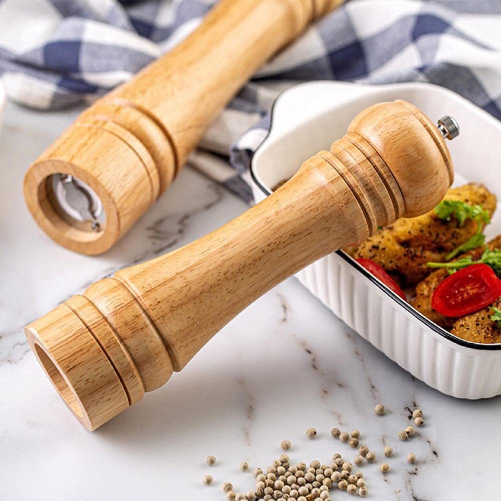 Kit 1/4 Pçs Moedores De Sal Pimenta Especiarias Em Madeira Premium Decoração da cozinha