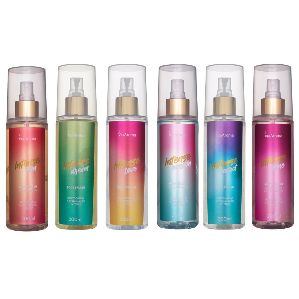 Body Splash Desodorante Intense Via Aroma - 200ml em Oferta na Shopee