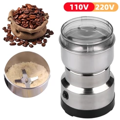 110V/220V Moedor Multifuncional de Café e Especiarias com Design Inoxidável 4 Lâminas