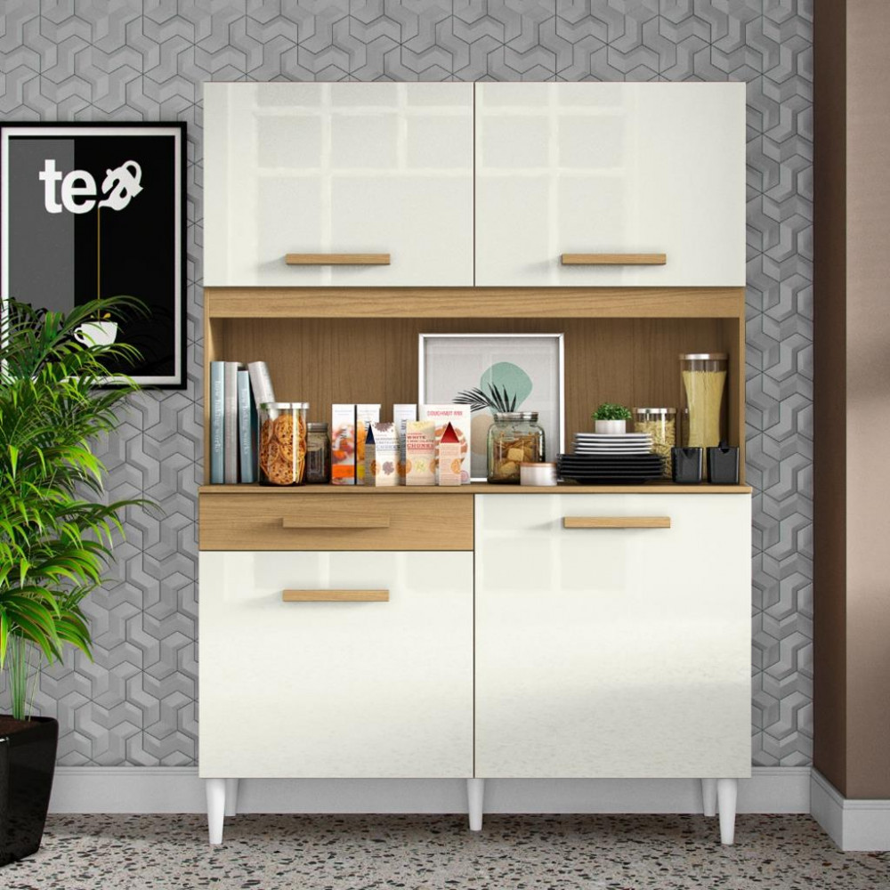 Cozinha Compacta 4 Portas 1 Gaveta Marina Aramóveis em Oferta na Shopee