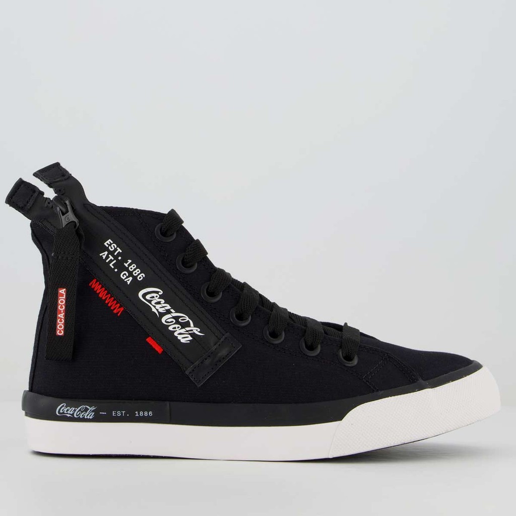 Tênis Coca Cola Atlanta Hype Zipper Feminino Preto em Oferta na Shopee