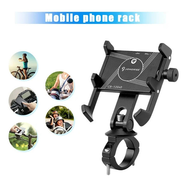 Suporte Celular Moto Bicicleta Alumínio Universal Guidão 360° Resistente CB-12040