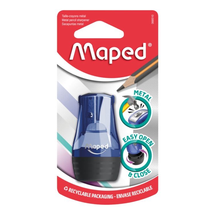 Apontador C/ Depósito 1 Furo Tonic Metal 068510 MAPED em Oferta na Shopee