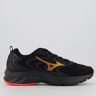 Tênis Mizuno Space 4 Preto e Laranja em Oferta na Shopee