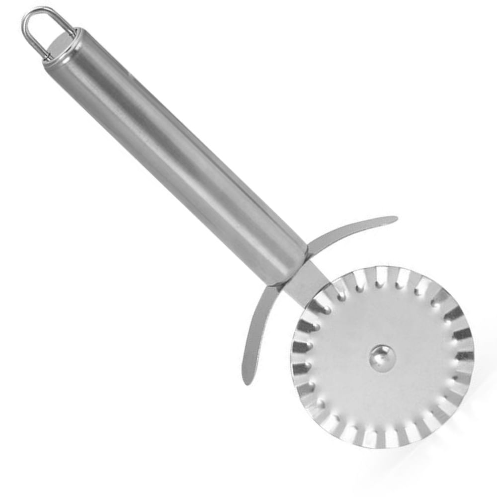 Carretilha Cortador para Massa de aço inox com 19 cm Multiuso Universal