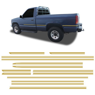 Faixa Silverado Conquest 1999/2000 Adesivo Dourado Completo em Oferta na Shopee