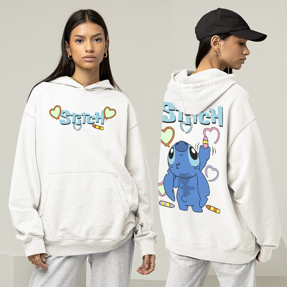 Moletom Feminino Desenho Lilo & Stitch Casaco  Algodão Premium