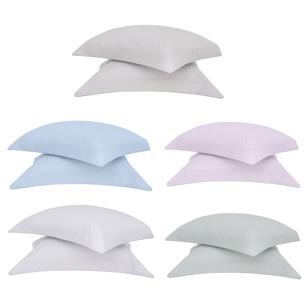 Jogo Fronha Percal 180 Fios Buddemeyer Basic Percalle 100% Algodão Penteado 50x70cm com ab...