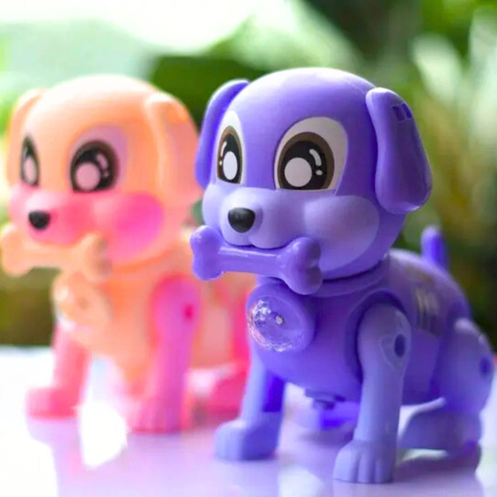 Cachorro de Brinquedo Anda Sozinho com Luz e Som Interativo Infantil Baby Diversão Garantida Agora