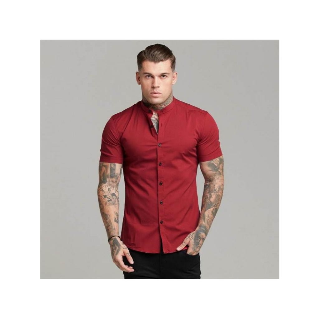 Aibes Camisa Gola Padre Masculina Manga Curta